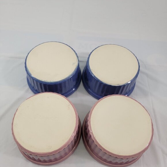 Porcelain Ramekin Dessert Butter Gravy Bowls Set  of 4 - Made in France - Picture 2 of 16
